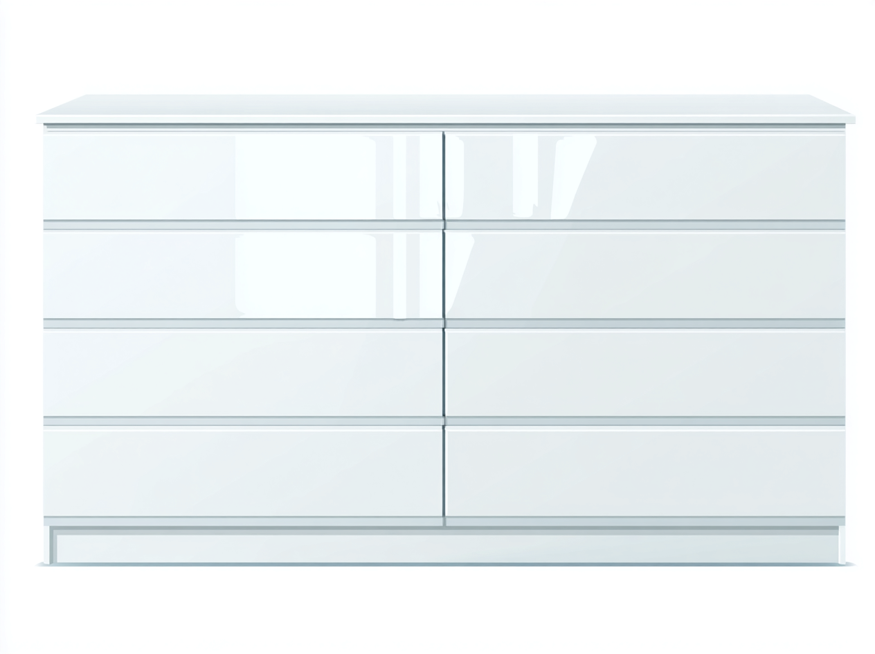 Kommode mit Schubladen Hochglanz MDF-Holz 160x45x85 cm - Weiß - Modernes Schlafzimmerdesign-Namovihaus
