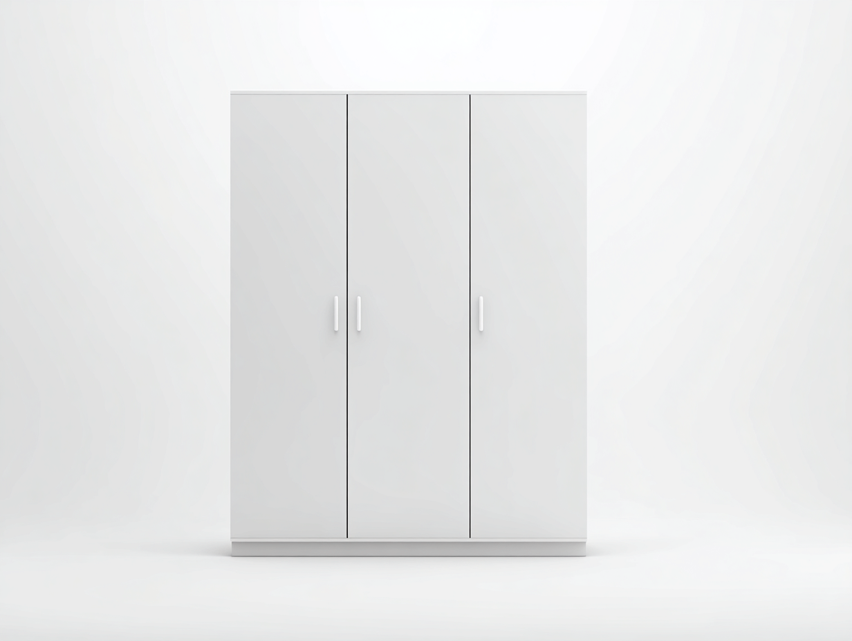 Kleiderschrank Holzwerkstoff 130x52x185 cm - weiß - minimalistischer Wohnstil-Namovihaus
