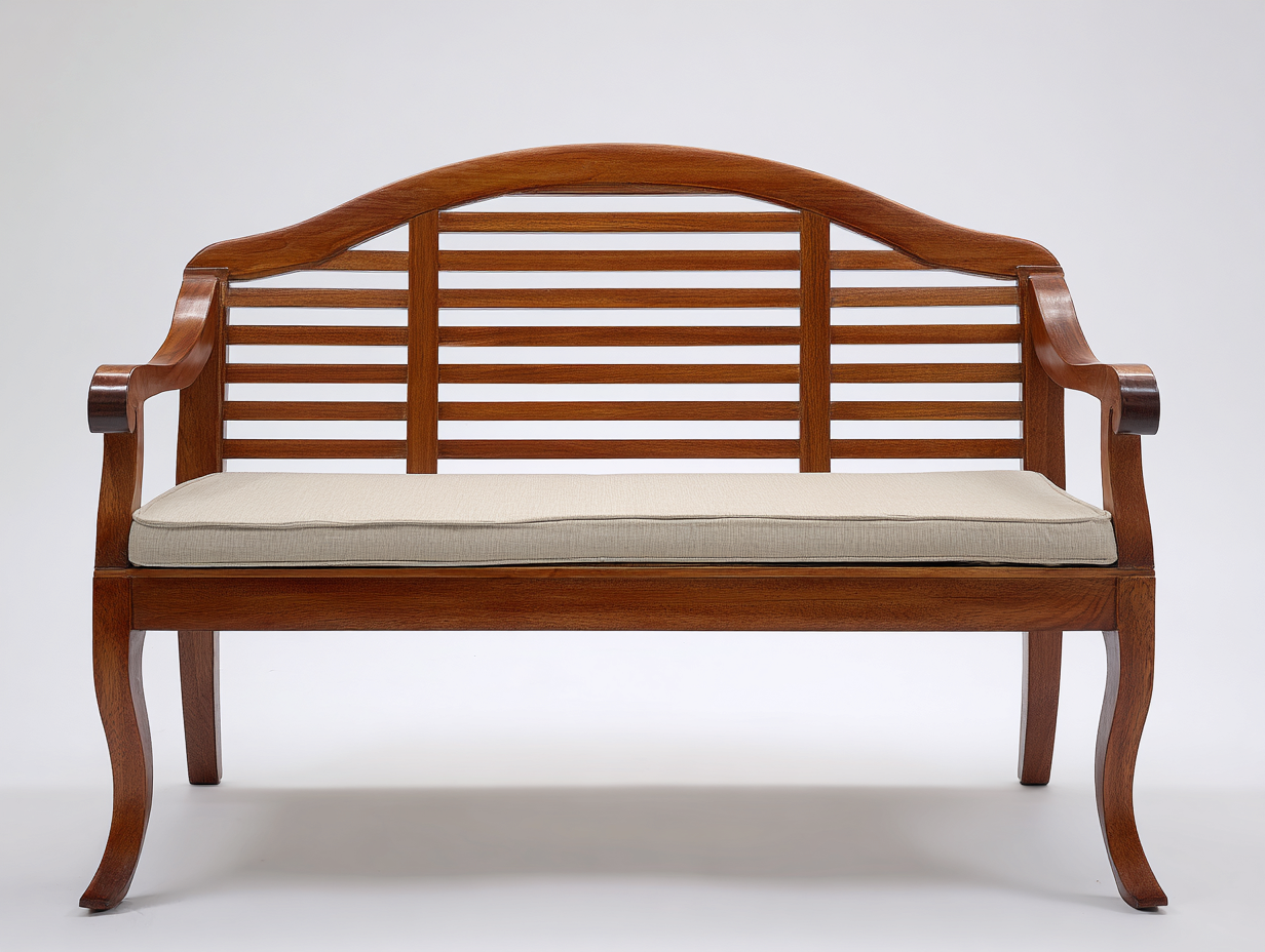 Gartenbank Holz 145 x 60 x 88 cm - Braun - für Garten im klassischen Design-Rodiacasa