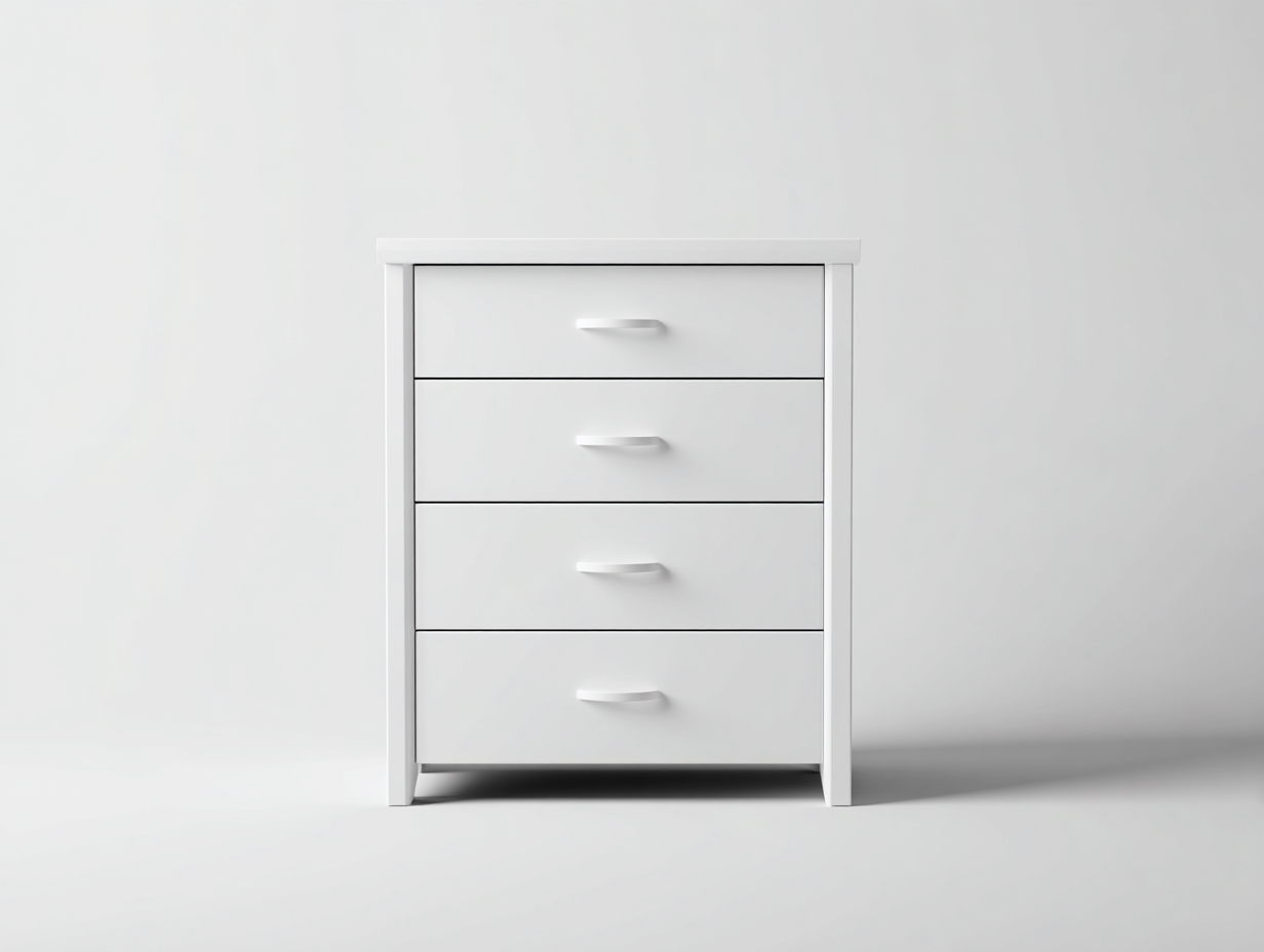 Kommode mit Schubladen Holz 60x40x85 cm Weiß - minimalistisches Design mit Schubladen-Rodiacasa