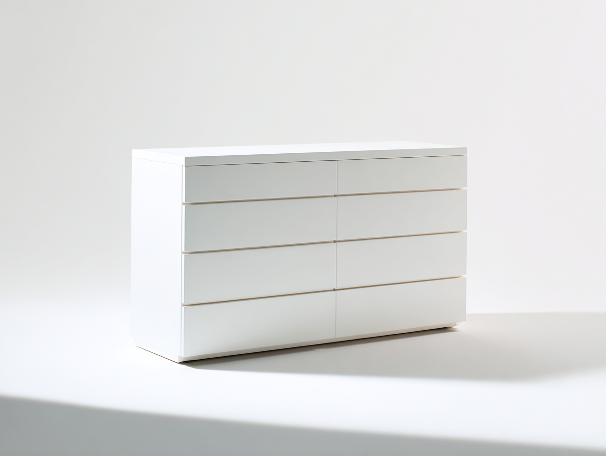 Kommode mit Schubladen Holzwerkstoff 140x45x82 cm - Weiß - Modernes Schlafzimmerdesign-Rodiacasa