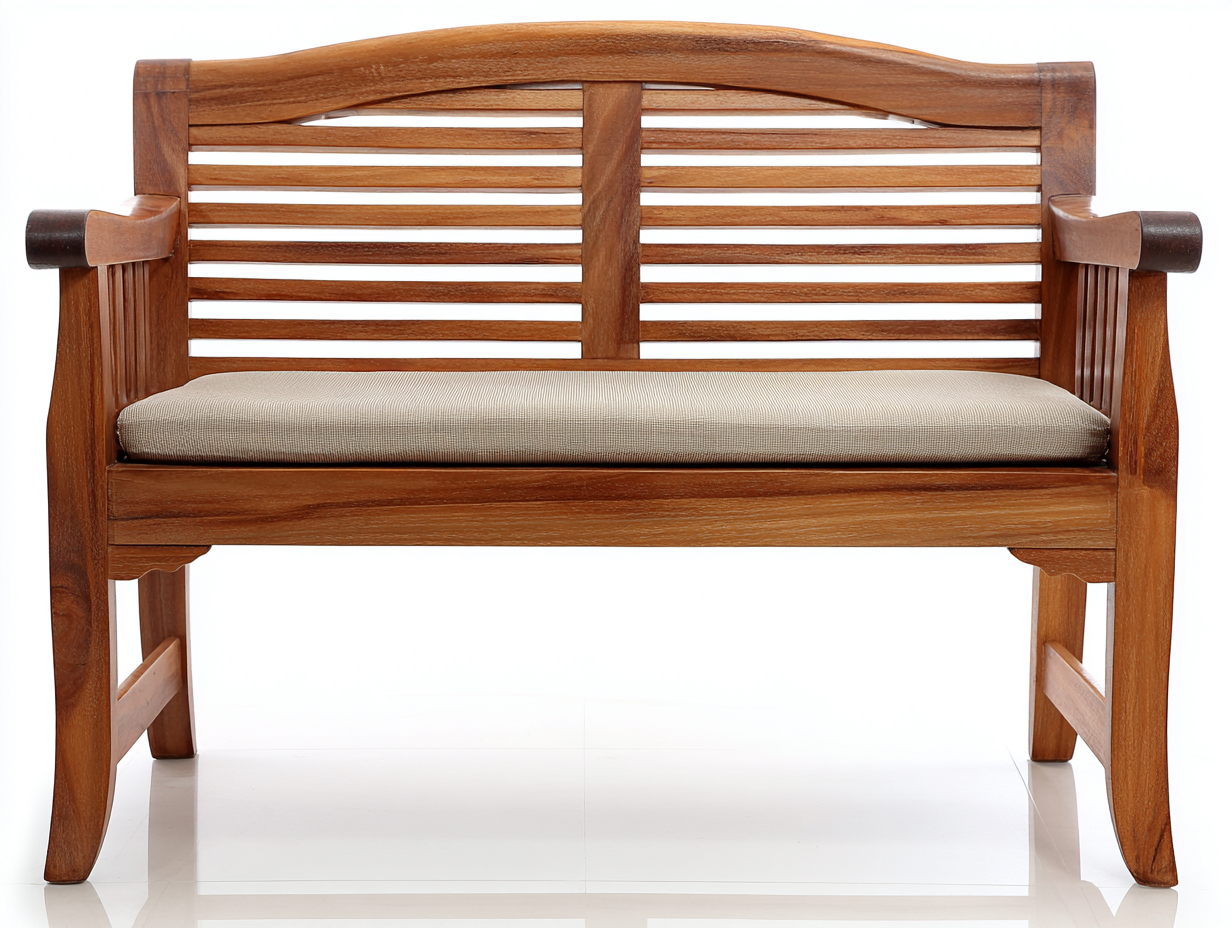 Gartenbank Massivholz 125x58x90 cm - Braun - klassischer Stil mit Armlehnen-Rodiacasa