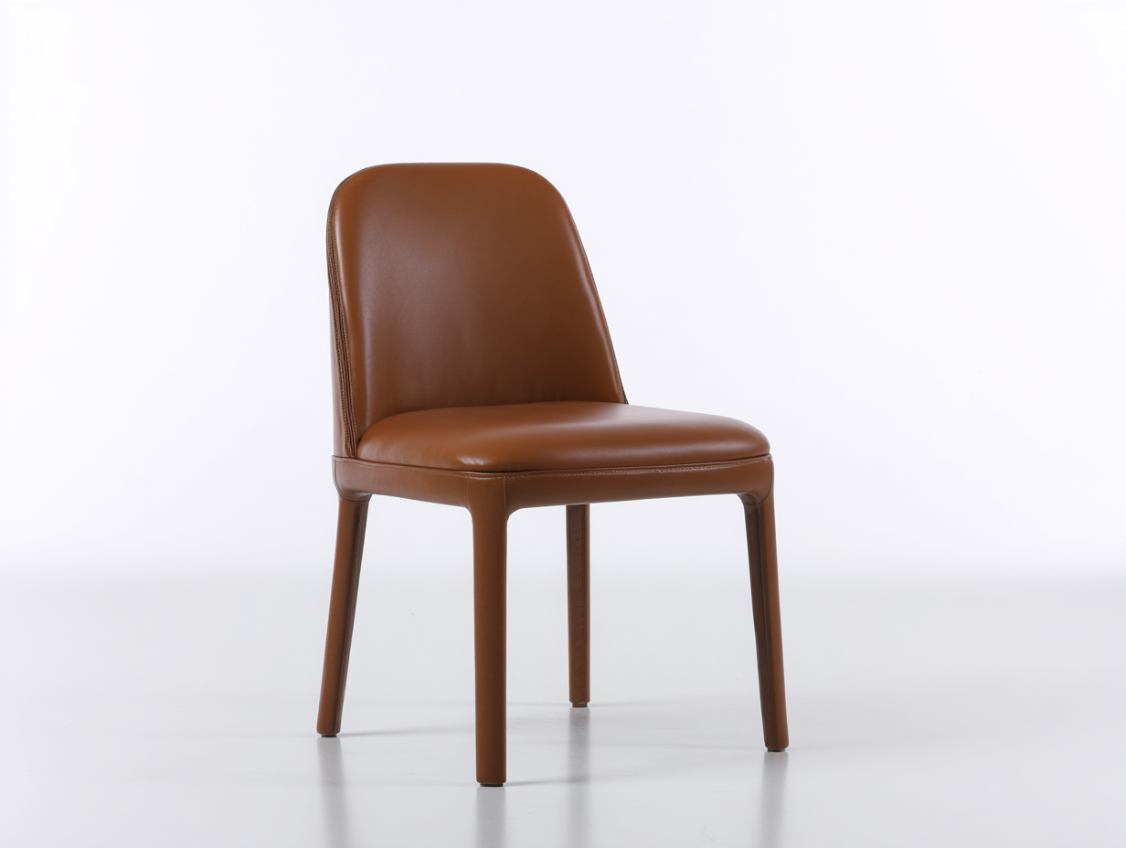 Esszimmerstühle 48x55x84 cm - Kunstleder Braun - moderner Wohnstil-Solendanest