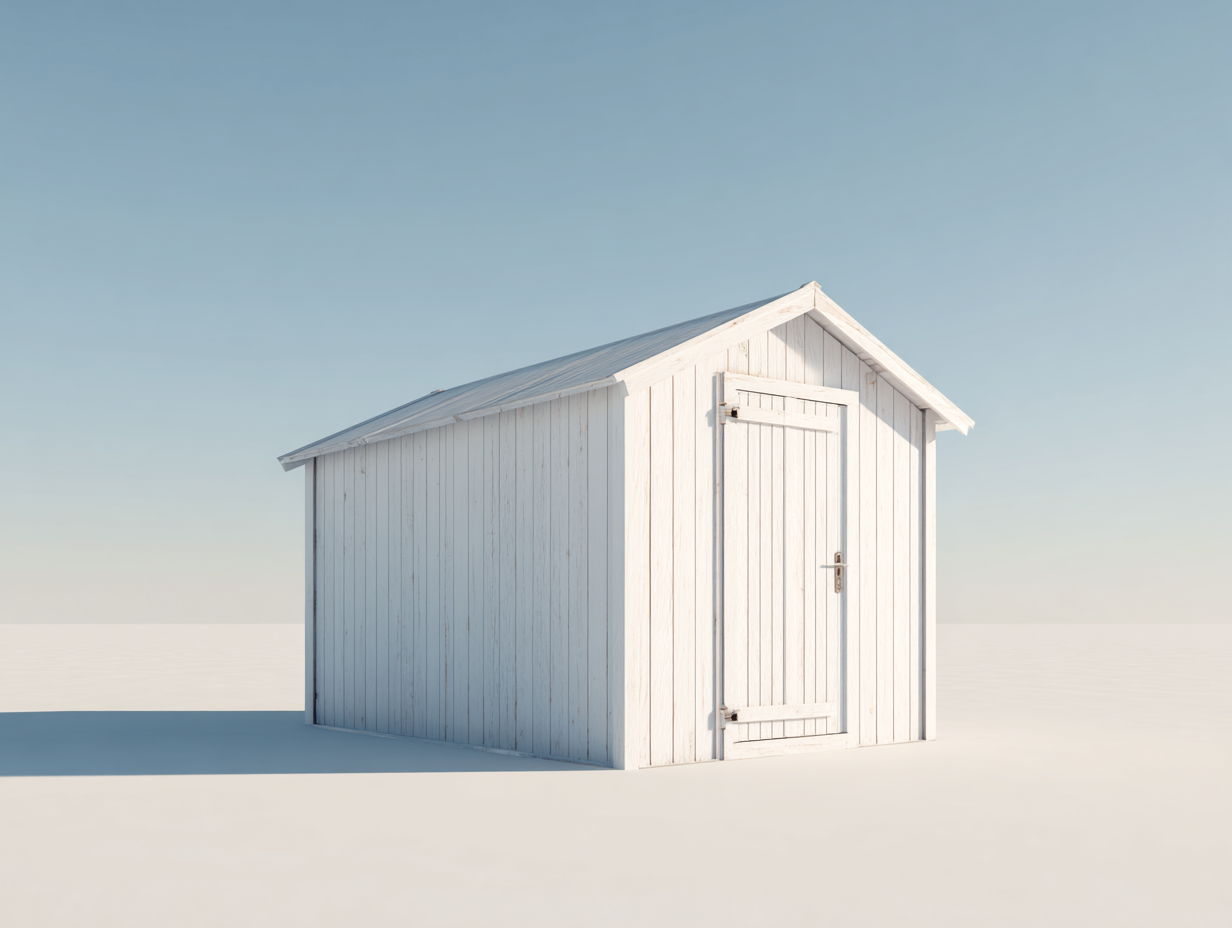 Gartenhäuser Holz 300 x 200 x 230 cm - Weiß - für Garten mit 1 Tür-Solendanest