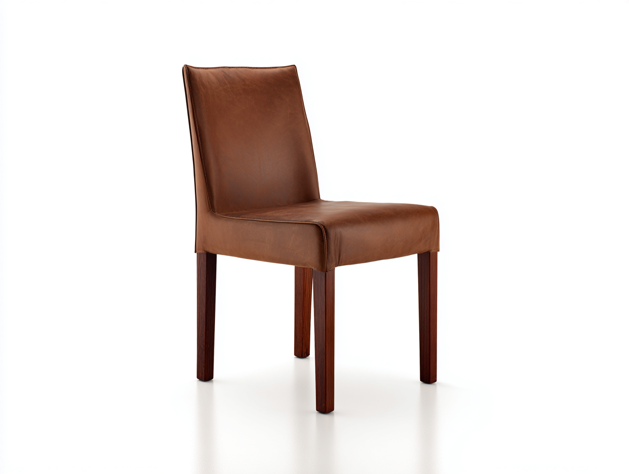 Esszimmerstühle Kunstleder und Holz 48x56x90 cm - braun - klassischer Esszimmerstil-Solendanest