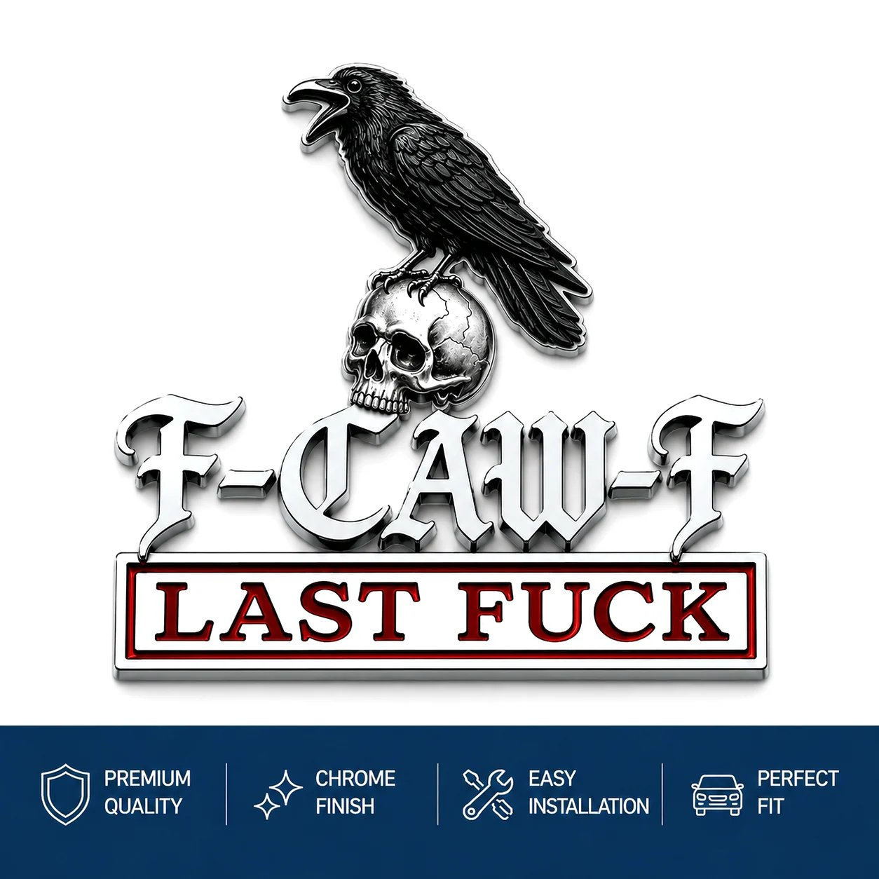 💀OLD F*CKERS CLUB Metal Car Emblem