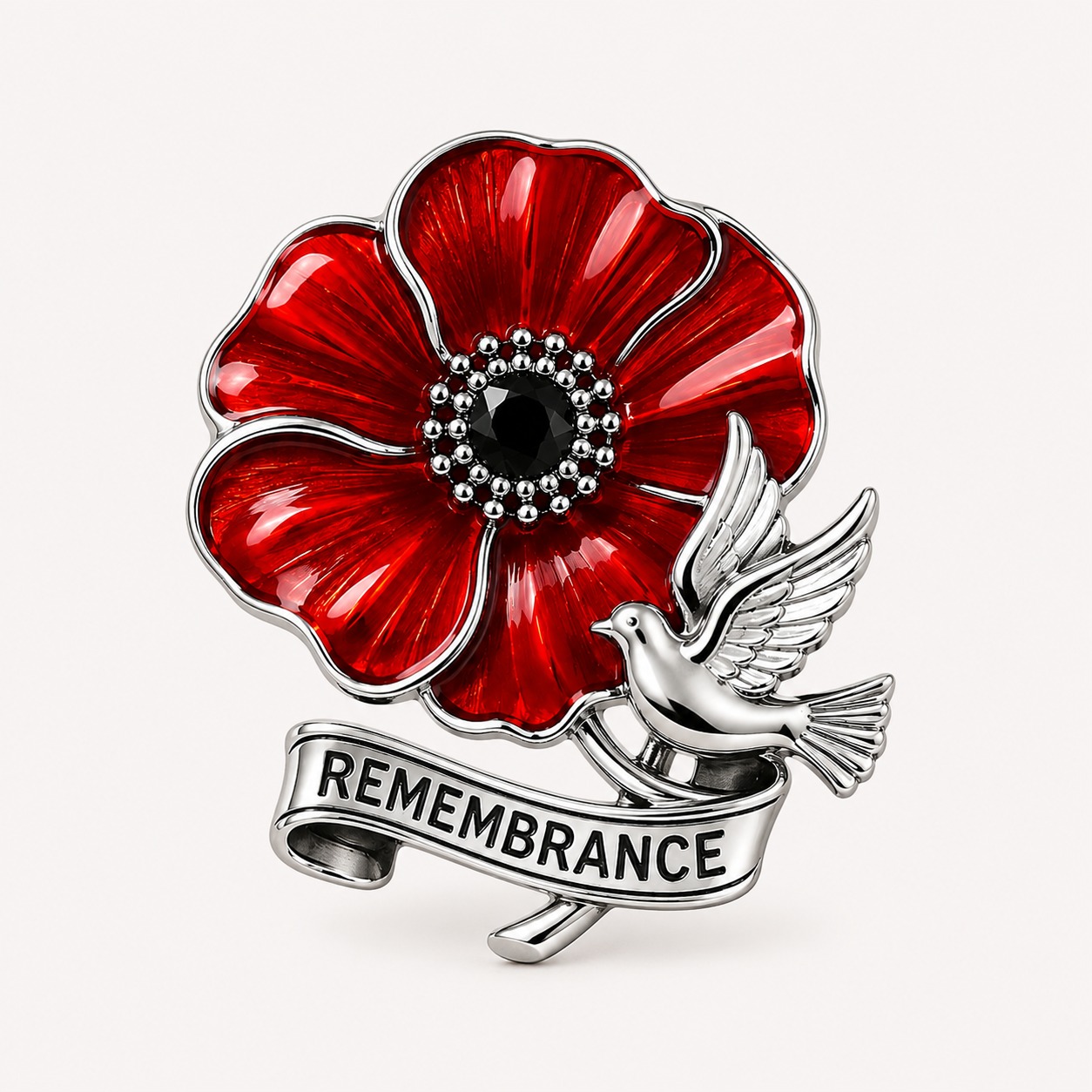 VE Day 80 Poppy Brooch | Limited Edition Anniversary Keepsake