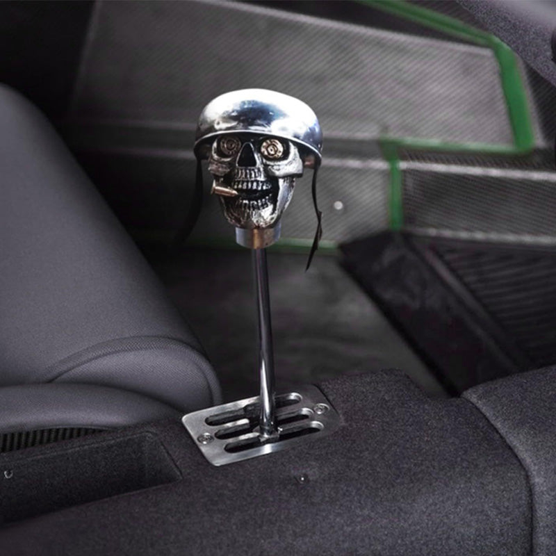 💀Skull Soldier Grip - Handcrafted Gear Knob