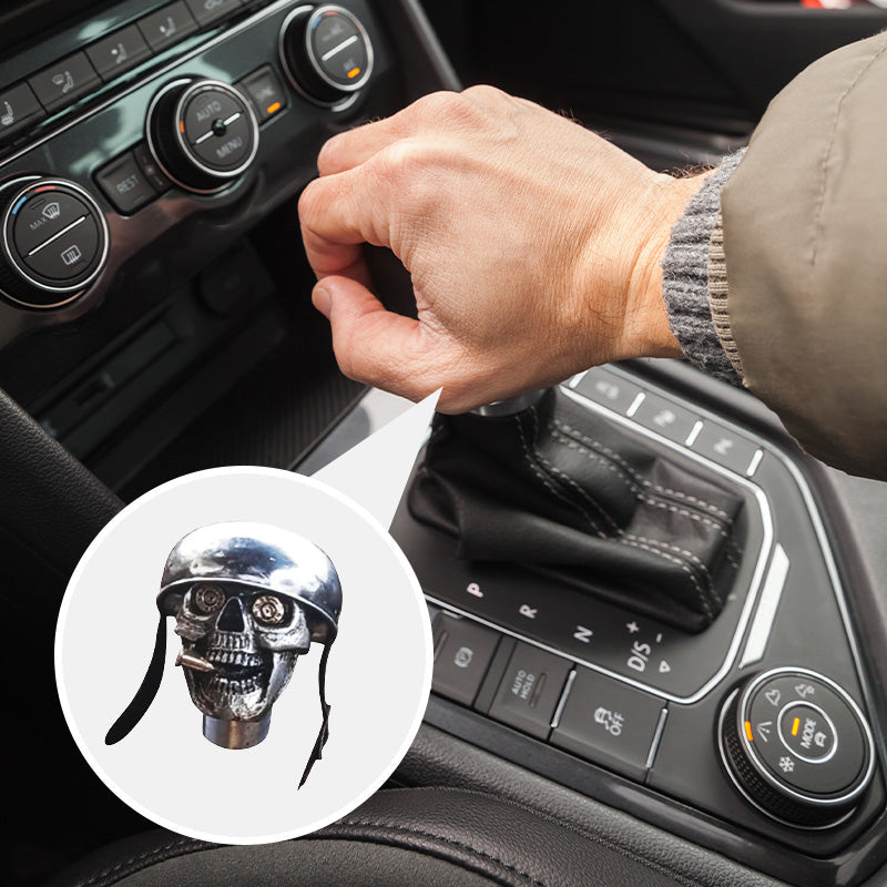 💀Skull Soldier Grip - Handcrafted Gear Knob