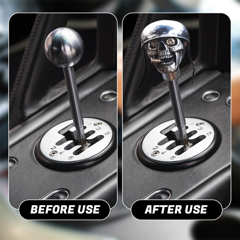 💀Skull Soldier Grip - Handcrafted Gear Knob