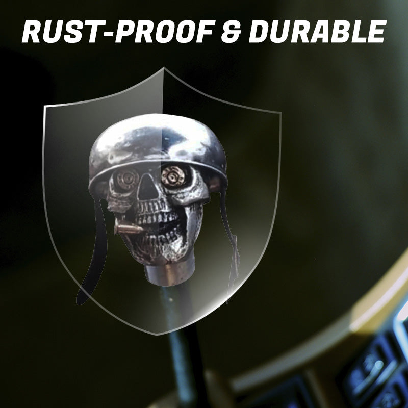 💀Skull Soldier Grip - Handcrafted Gear Knob