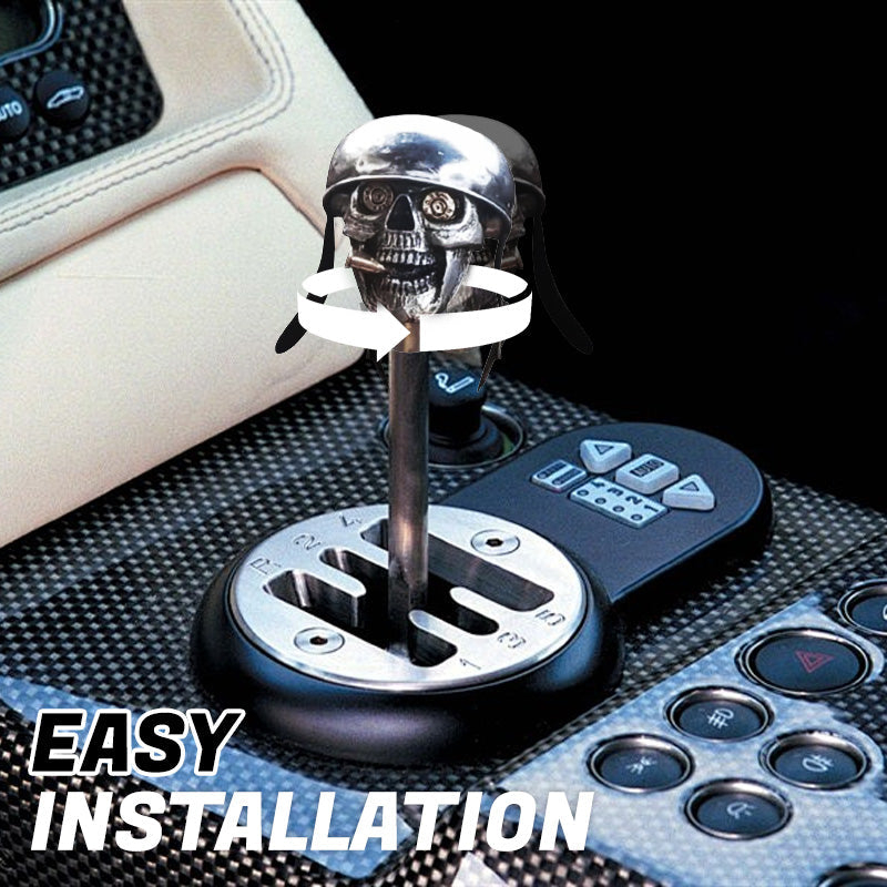 💀Skull Soldier Grip - Handcrafted Gear Knob