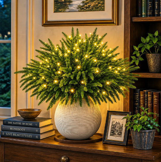 🔥2026 Hot Sale 🔥Christmas Enchanted Evergreen Pine– Set of 5🌲✨