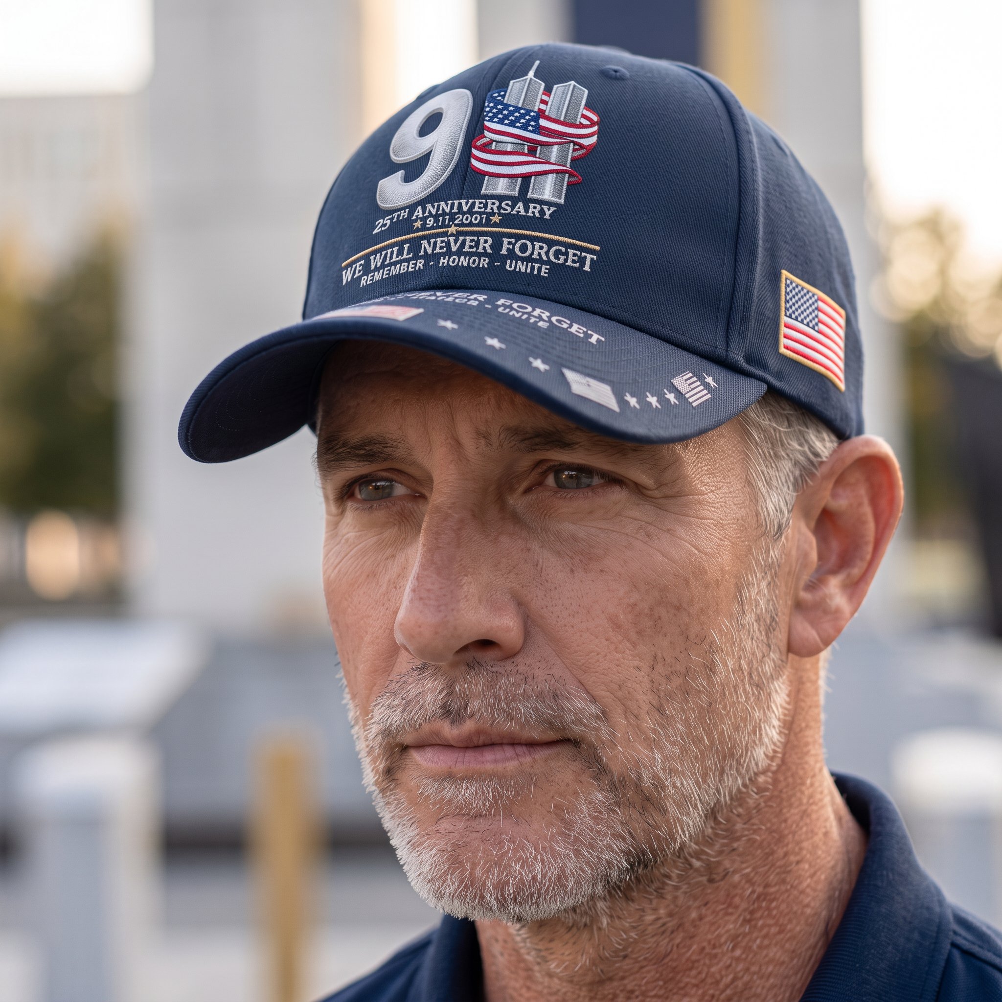 9/11 25th Anniversary We Will Never Forget Printed Memorial Baseball Cap🧢