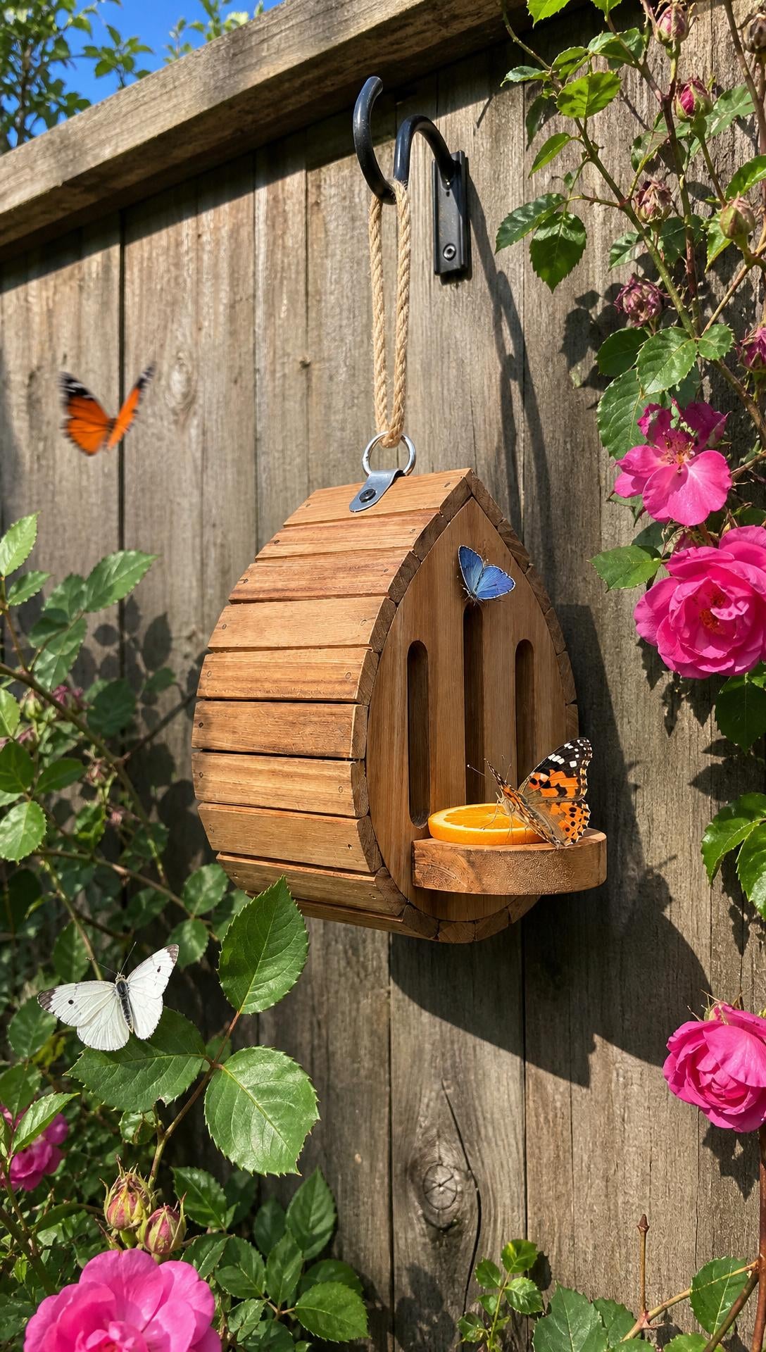 🦋Garden Butterfly House with Feeder Station