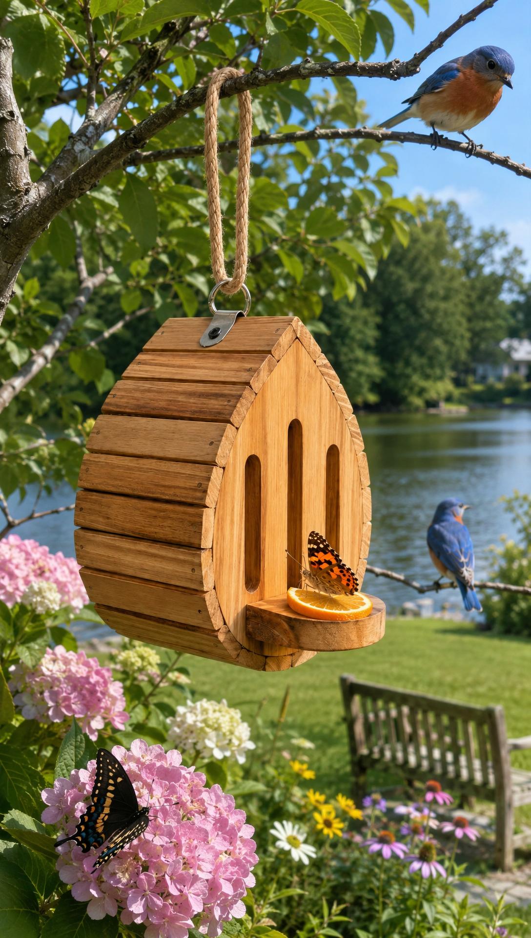 🦋Garden Butterfly House with Feeder Station