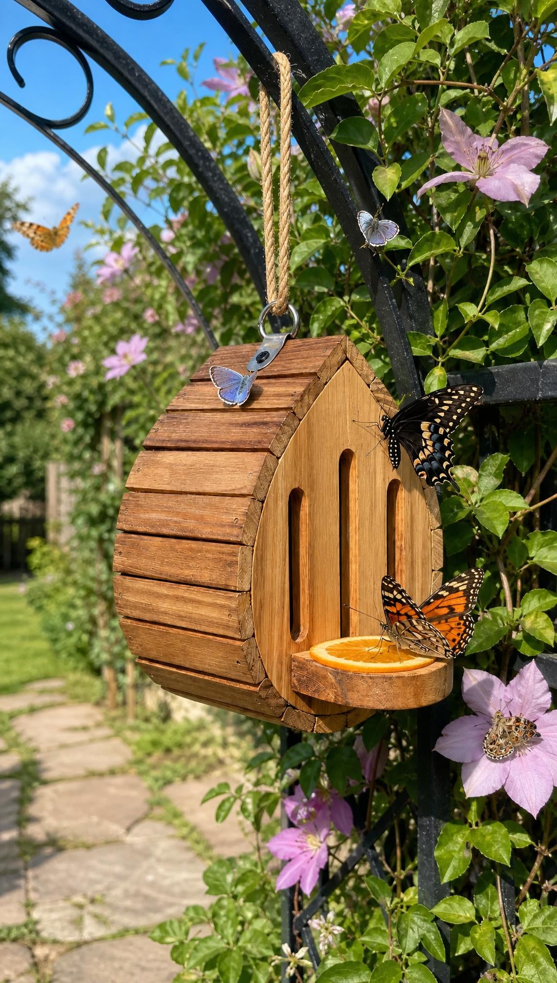 🦋Garden Butterfly House with Feeder Station