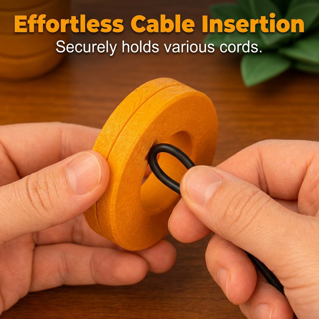 Pineapple cable organizer side cable slots
