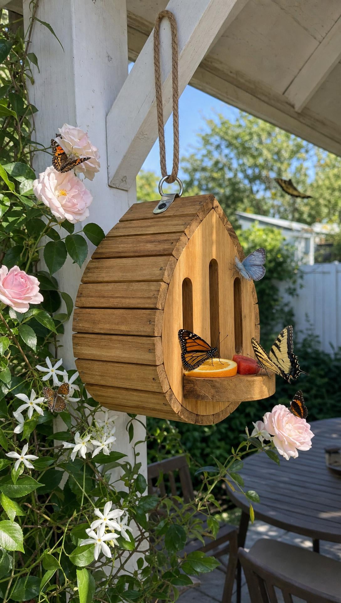 🦋Garden Butterfly House with Feeder Station