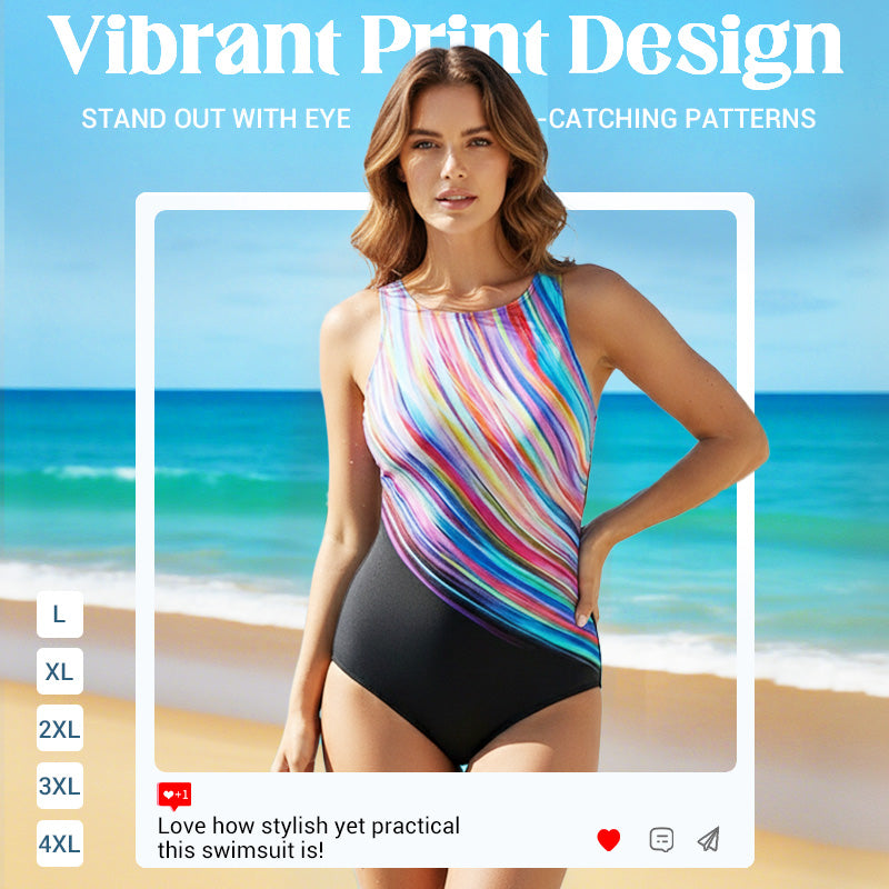 👙 ZĽAVA 50%! 🌊 Dámske jednodielne plavky s potlačou - Priliehavé, mäkké a ideálne na slnko, plávanie a pláž - štýlová voľba na sviatky ☀️