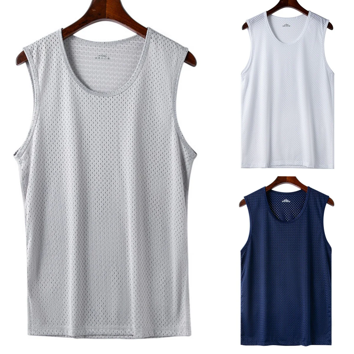 👕【3-dielna sada】Pánske ležérne tričká vyrobené z chladivého hodvábneho materiálu ✅ Ľahké, priedušné a rýchloschnúce
