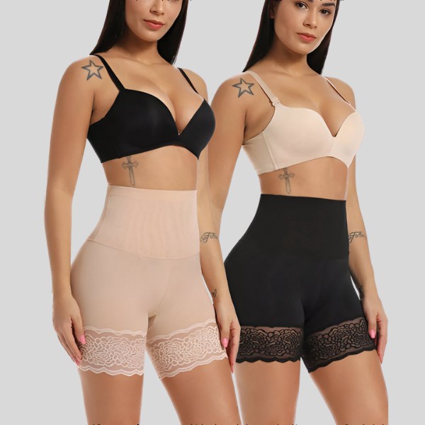 🩲Sťahovacie nohavičky s vysokým pásom – Sada 2 ks (Čierne + Béžové) | LACYFIT💖
