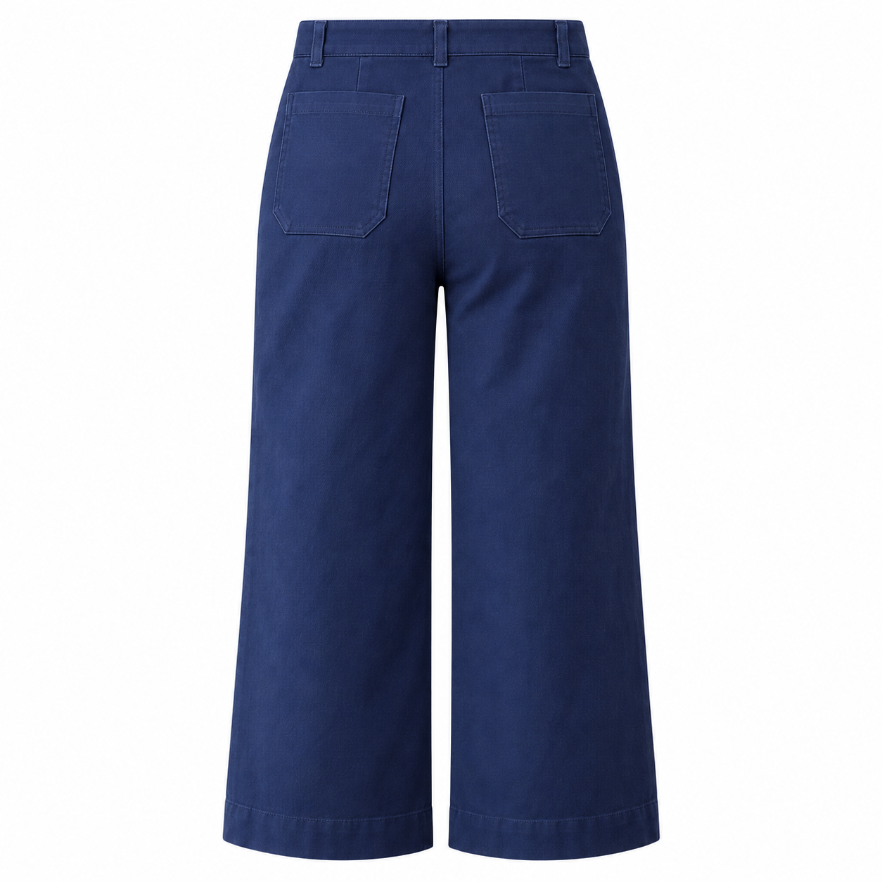 Soft Washed Wide Leg Pants - Navy