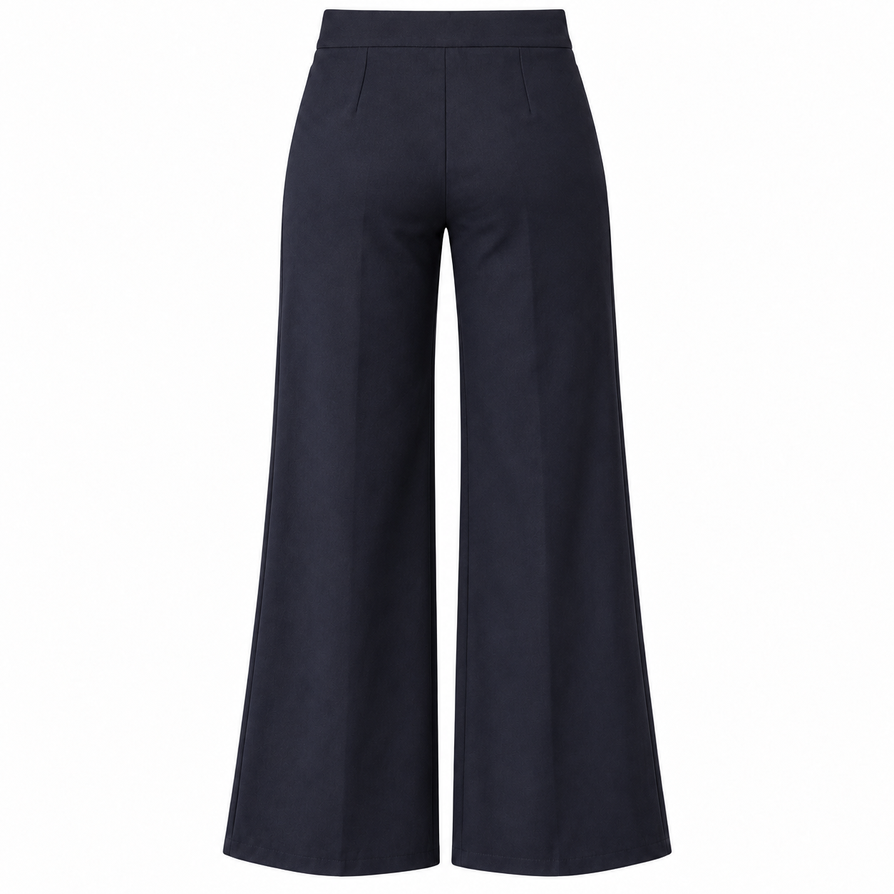 Seam High Waisted Flare Pants - Navy