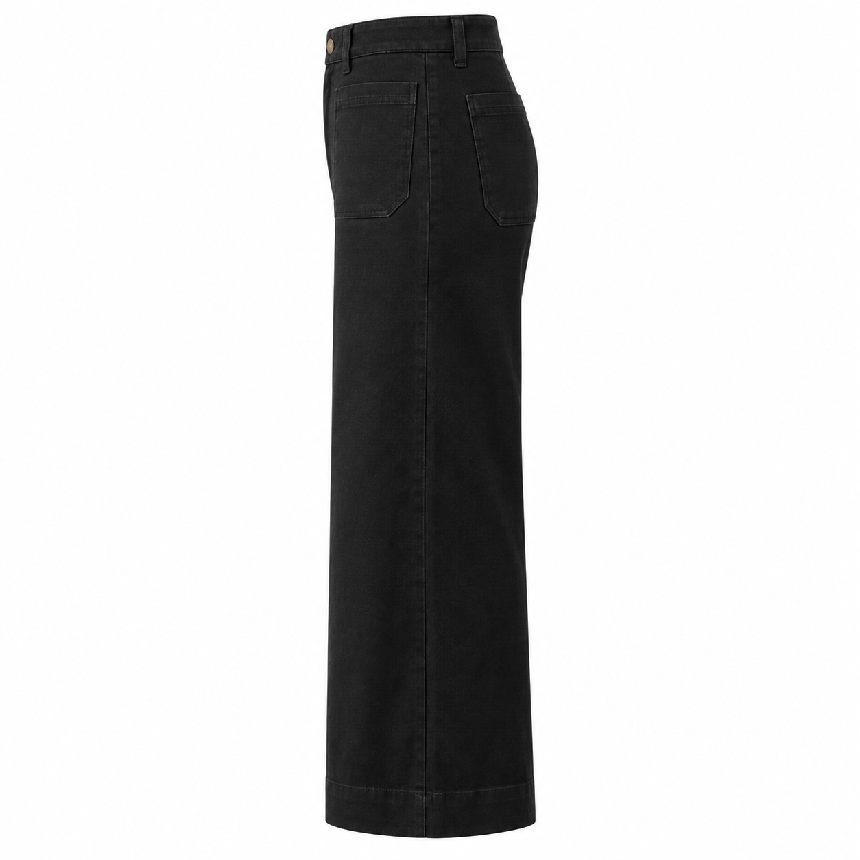 Soft Washed Wide Leg Pants - Black