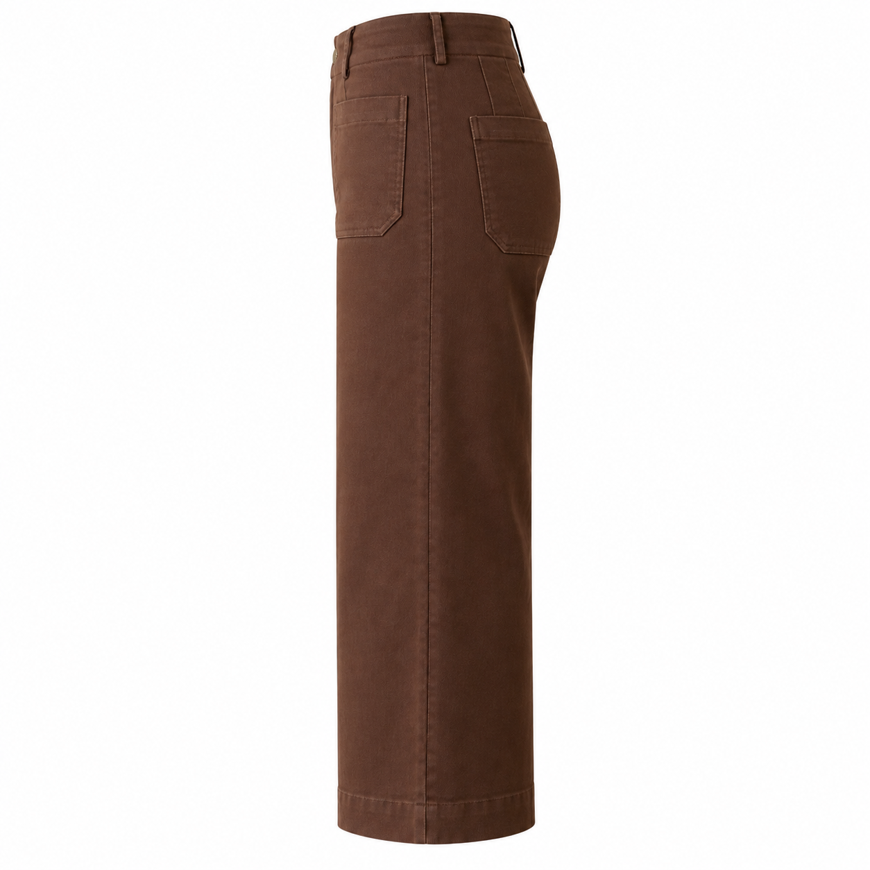Soft Washed Wide Leg Pants - Brown