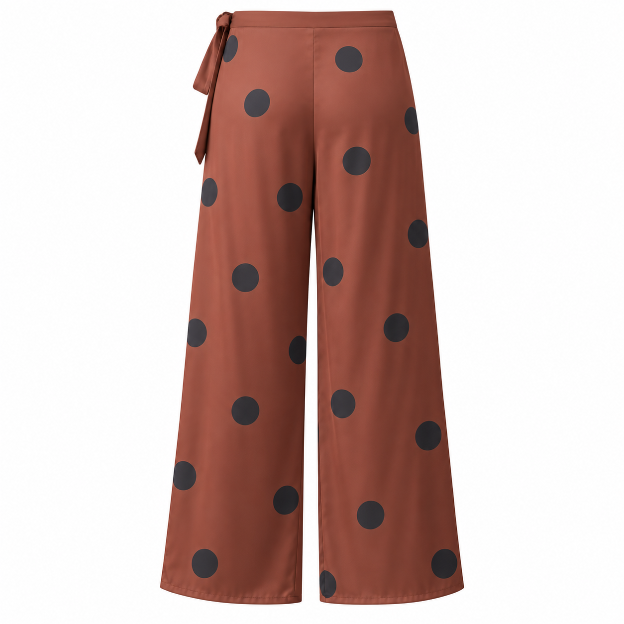 Polka Dot With Overlay Pants-  Brown