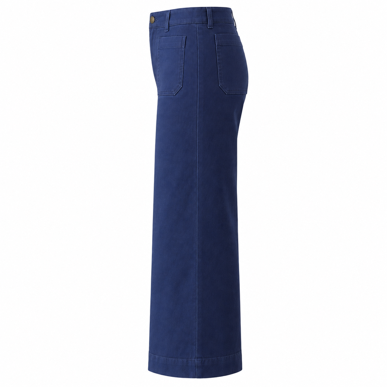 Soft Washed Wide Leg Pants - Navy