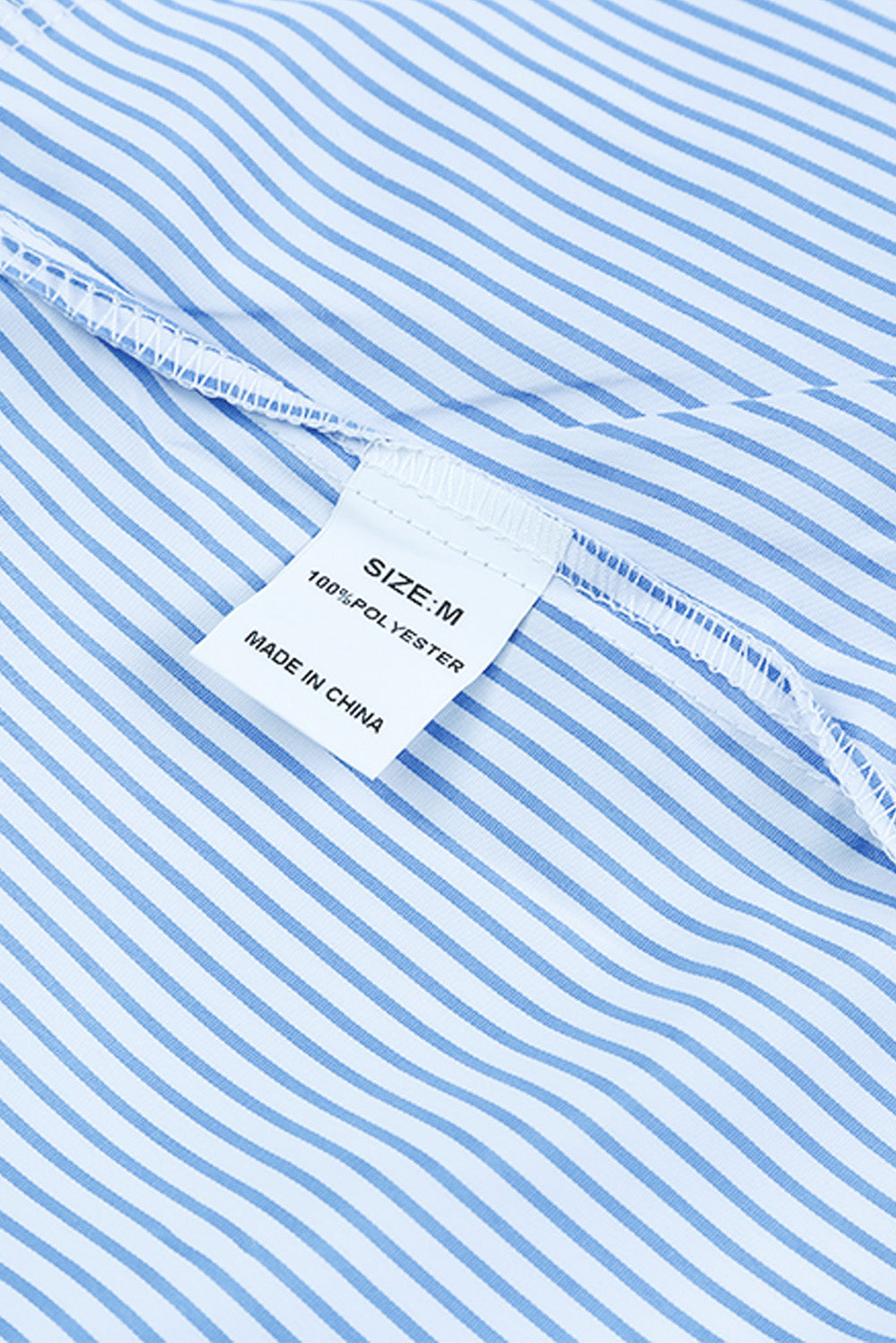 Stripe Shirred Cuff Shirt