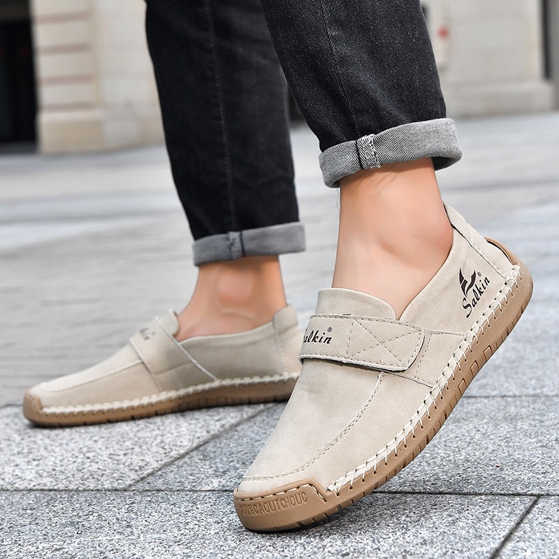 Authentic men's and women's calfskin slip-on loafers