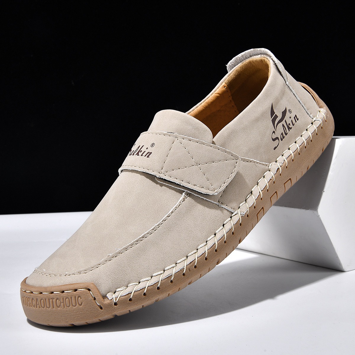 Authentic men's and women's calfskin slip-on loafers