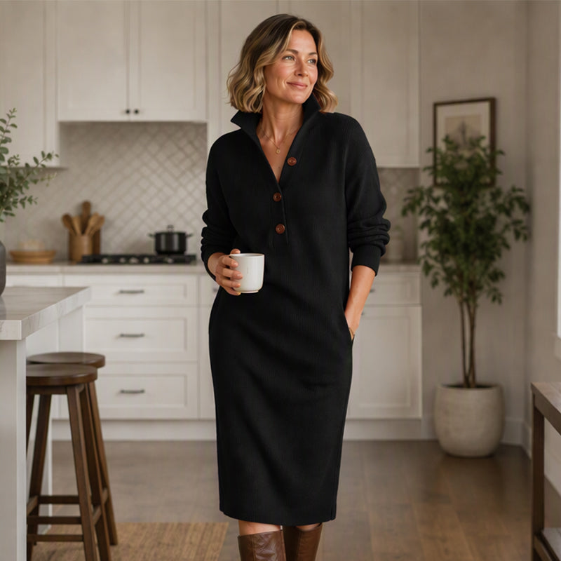 Women's 2026 Elegant Longsleeves Knit Pullover Dress