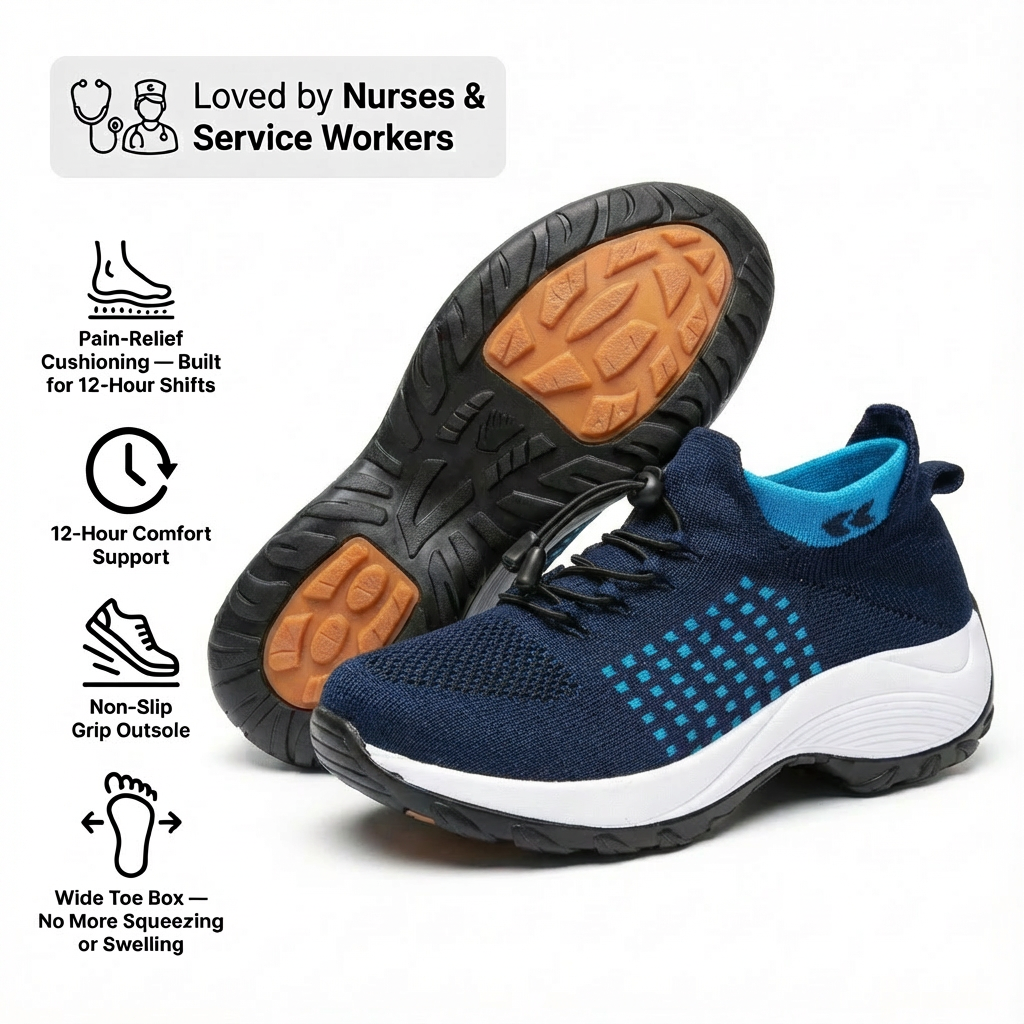  12-Hour Comfort Shoes for Heel & Plantar Fasciitis Relief
