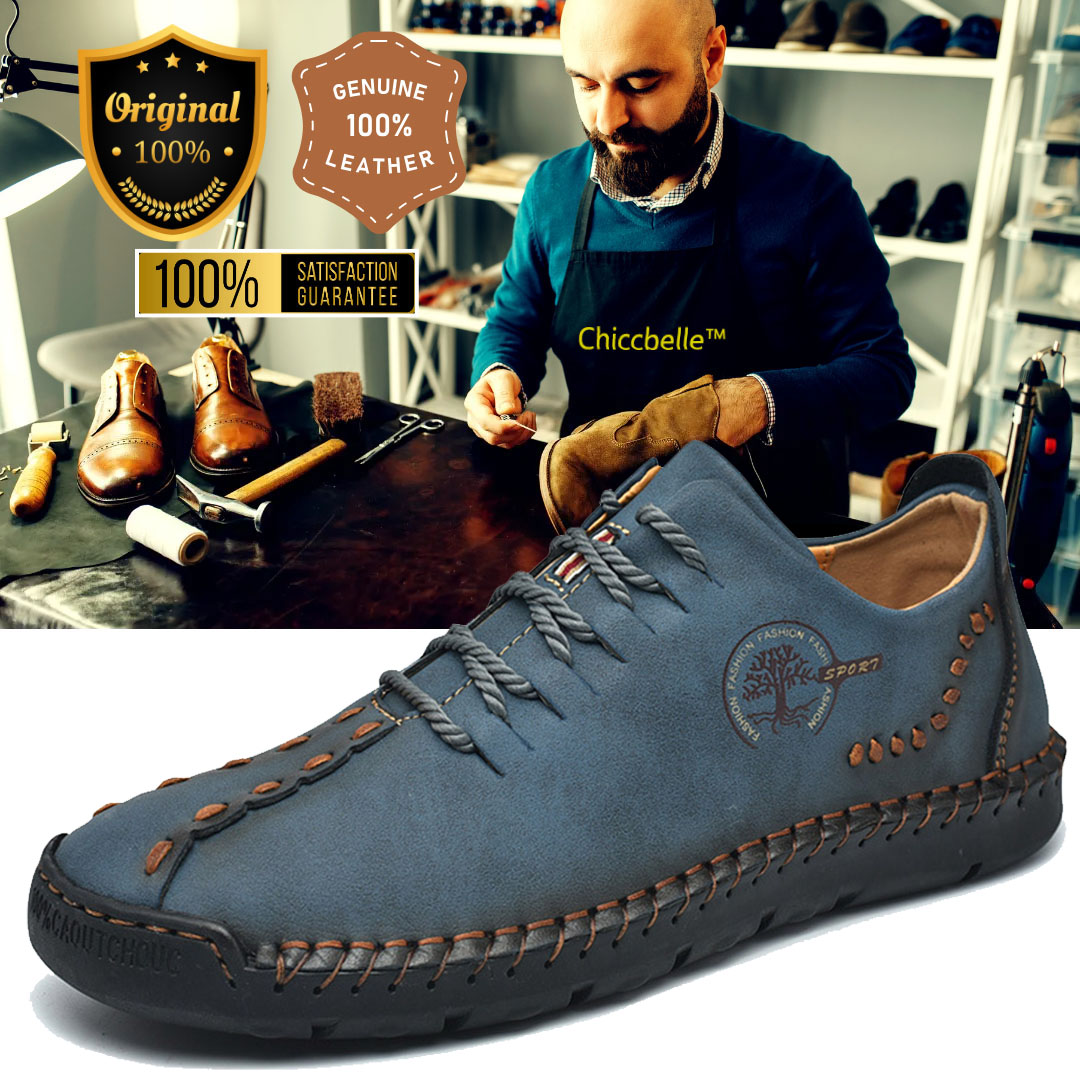 Men's genuine calfskin leather Slip-On Loafers