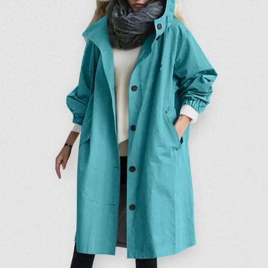 Water Resistant Oversized Hooded Windbreaker Rain Jacket