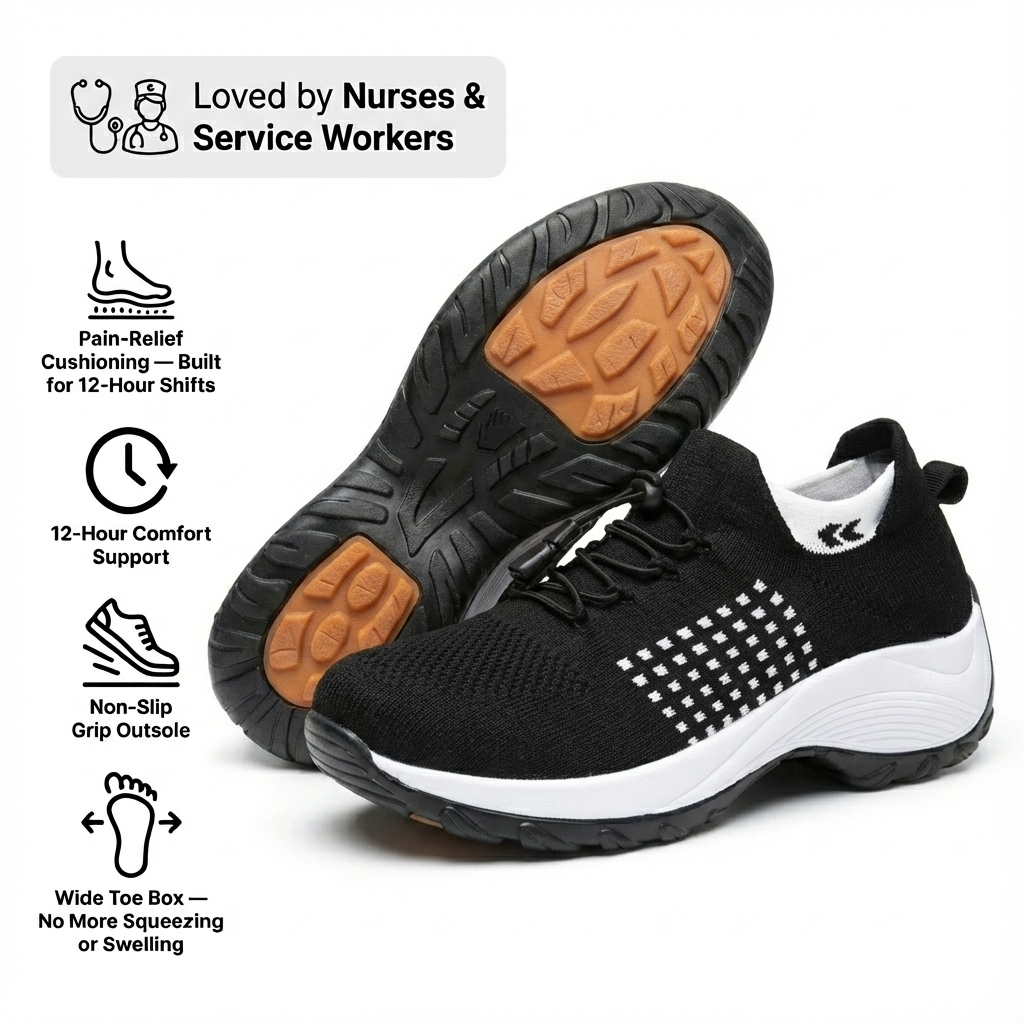 12-Hour Comfort Shoes for Heel & Plantar Fasciitis Relief