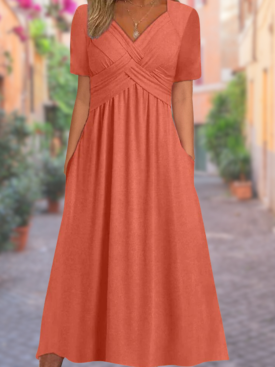 Clearance sale 70% Off—V-neck summer dress - selby