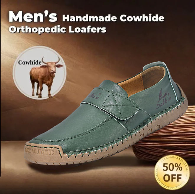 Authentic men's and women's calfskin slip-on loafers