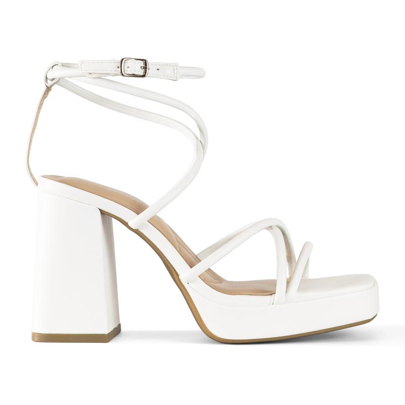 Women’s Square Toe Ankle Strap Platform Block Heels, Size Up for Wide Feet