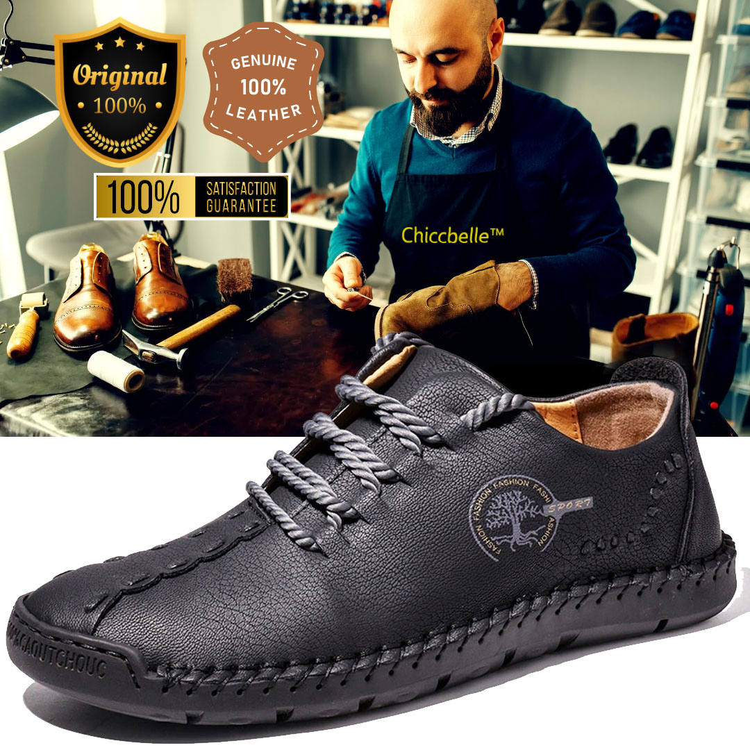 Men's genuine calfskin leather Slip-On Loafers