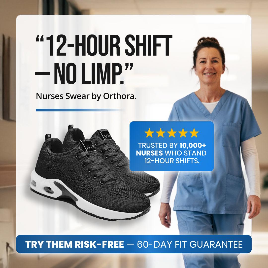  12-Hour Shift Shoes for Heel & Plantar Fasciitis Relief (Unisex)