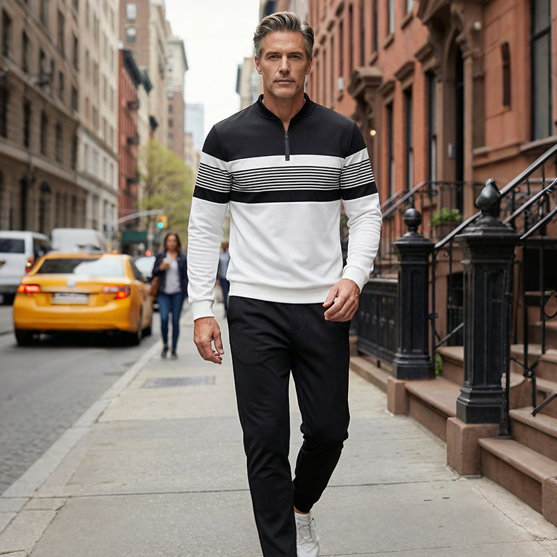 👕 50% OFF NOW! 🔥 Men's Graphic Print Pullover & Pants Set – Street Style, Comfort Fit & Casual Look 👖