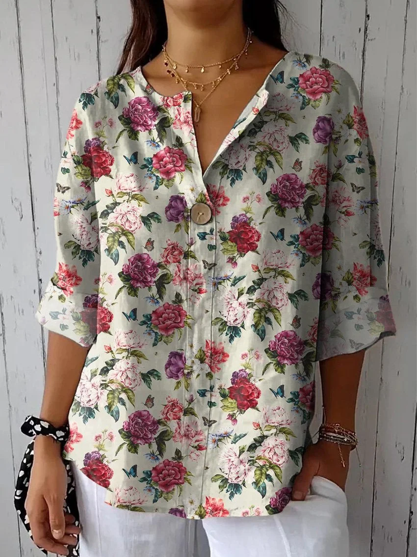 Elegant Floral Blouse.