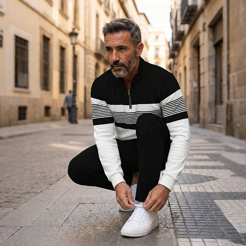 👕 50% OFF NOW! 🔥 Men's Graphic Print Pullover & Pants Set – Street Style, Comfort Fit & Casual Look 👖