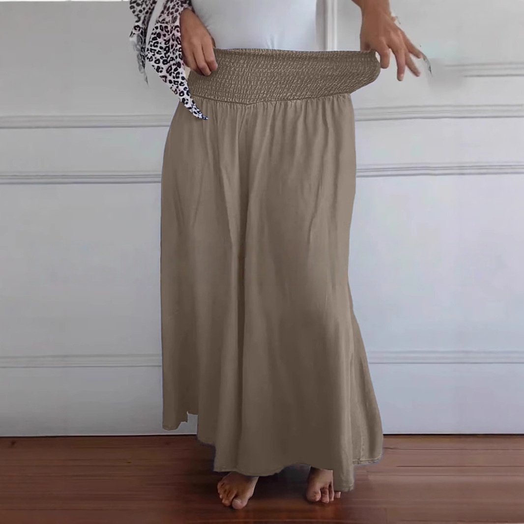Women's Fashion Casual Wide-Leg Elastic-Waist Pants