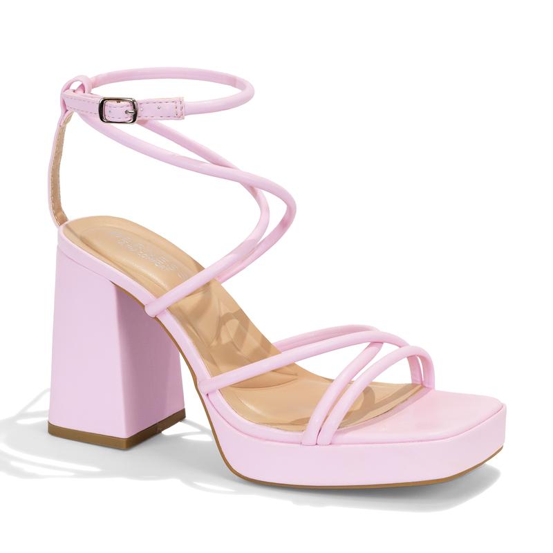 Women’s Square Toe Ankle Strap Platform Block Heels, Size Up for Wide Feet